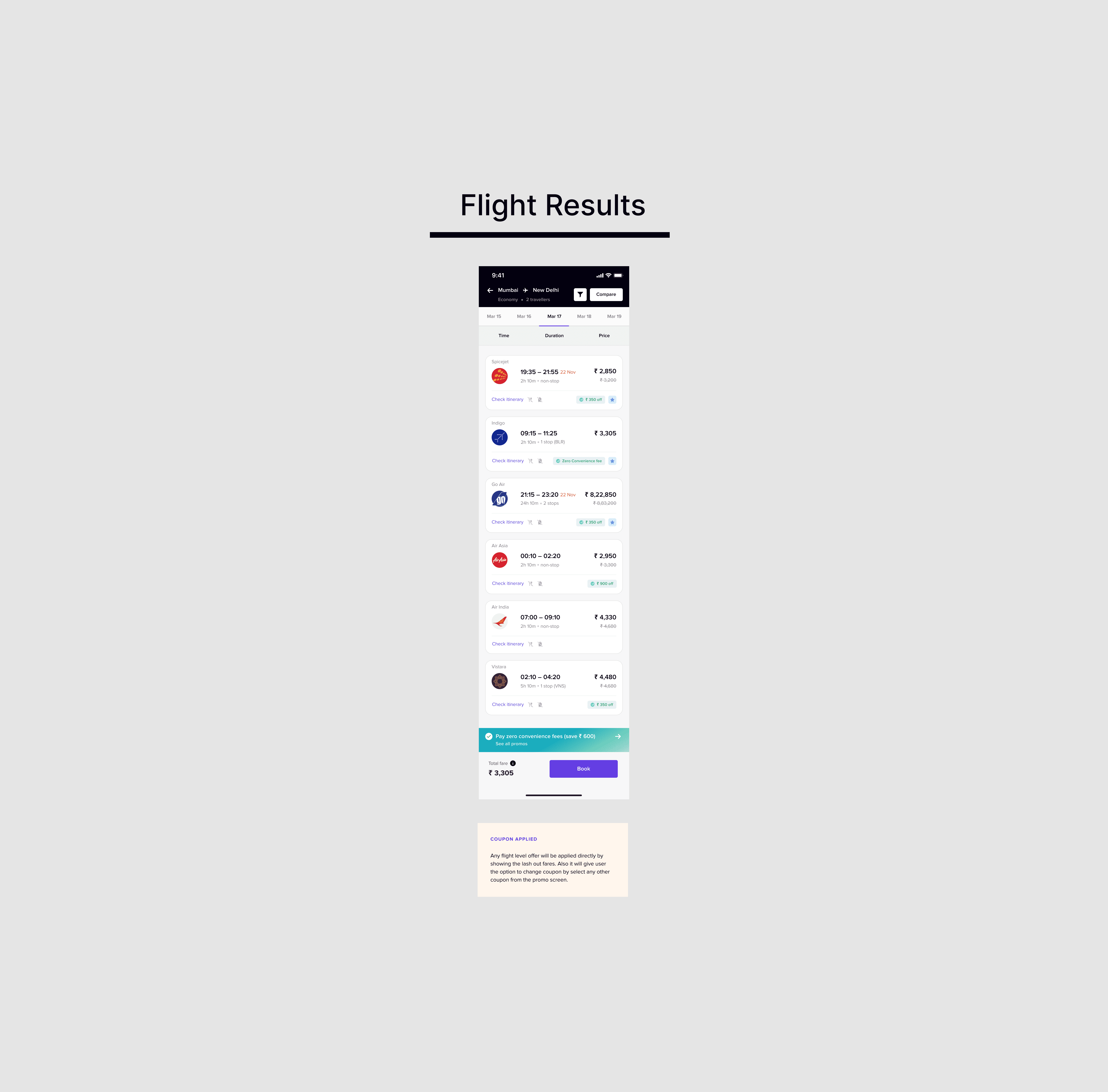 The handoff file before the system: a bare flight-results screen with no annotation layer